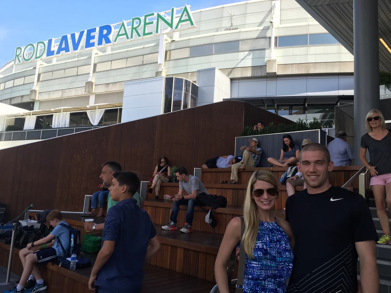 Sam and Kellirose Sweeney at Rod Laver Arena during the Australian Open