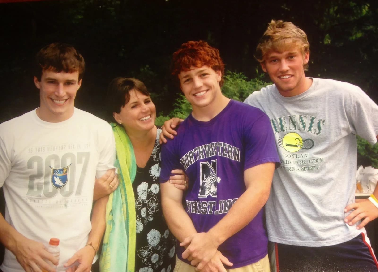 Sam with his mom and brothers Ben and Gabe